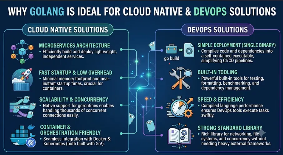Why Golang Is a Good Solution for the Development of Cloud Native and DevOps Solutions